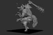 sculpt 3d creature,fantasy characters,realistic 3d statue,printable 3d model,stl