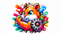create 3d engine powerful hamster mascot logo for you in one day