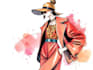 draw a digital fashion illustration