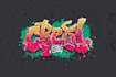 create a legible badass logo design with graffiti style