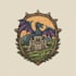 draw a fantasy vintage retro logo design