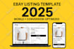 design a mobile friendly, conversion optimized ebay listing template 2025
