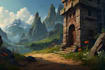 hand paint environment art