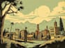 draw vintage illustrations in a retro comic book style