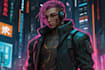 design anime character , cyberpunk character