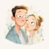 paint custom couple portrait