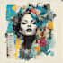 design abstract digital collage art, photo collage