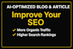 seo articles, blogs for google and llm ranking optimization