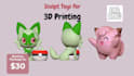 model simple toys and cute figurines for 3d print