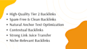 do monthly off page SEO with powerful high authority backlinks
