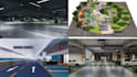 design 3d parking lot parking area with 3d rendering