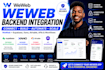 connect weweb to supabase, xano, API, airtable and build workflows