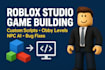 build roblox studio game, maps custom scripts, obby levels, npc ai and bug fixes