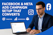 dominate sales with high converting facebook meta ads campaign setup