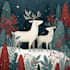 design a custom flat style christmas illustration