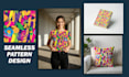 design seamless textile patterns fabric prints and wallpaper
