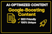 seo content writer for google and llm ranking content