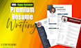 create professional, job winning ats resume 2 hours only