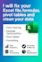 fix excel files, formulas, clean data and build pivot tables