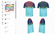 design 2d 3d t shirt, suit, jersey, uniform, on shopify kickflip and zakeke