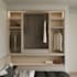 design wardrobe, shelf or walk in closet with realistic 3d design