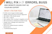 fix wix errors bugs and troubleshooting website issues 404 error wix expert