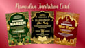do ramadan, iftar, eid mubarak invitation card, greeting cards