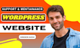 provide monthly wordpress maintenance fix wordpress error bugs with full support