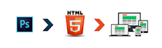 convert PSD to HTML5 and css3
