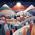 create a beautiful illustrated christmas card