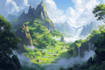 fantasy landscapes, illustration, environment