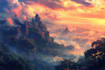 digitally paint fantasy landscape