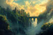 create fantasy landscape illustrations