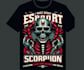 make vintage t shirt horror scorpion logo