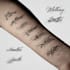 create lettering, script, calligraphy tattoo designs