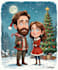 draw a christmas cartoon caricature