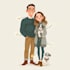 design a custom flat style christmas illustration