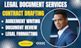create, draft well structured legal documents and agreements for your business