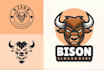 do  modern buffalo logo design