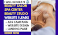 generate beauty salon spa studio leads and build website funnel