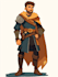 do a 2d character design and concept art