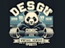 design retro t shirt panda logo