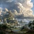do fantasy concept landscape illustrations