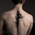 custom an abstract black tattoo design