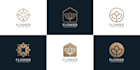 create a stylish and elegant feminine flower logo