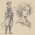 create a detailed fantasy character sketch