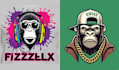 create unique gorilla head badge logo