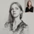 do realistic pencil illustration portrait drawing from photo