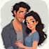 draw cartoon disney couple portrait