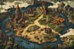 fantasy map design vector map world map fantasy map